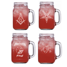 Personalized Masonic & OES Mason Jar